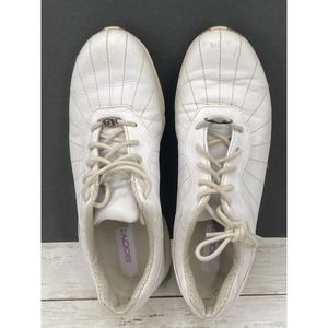 FootJoy Womens SZ 7.5M Golf 96100 White Leather Waterproof Lace Up Shoes